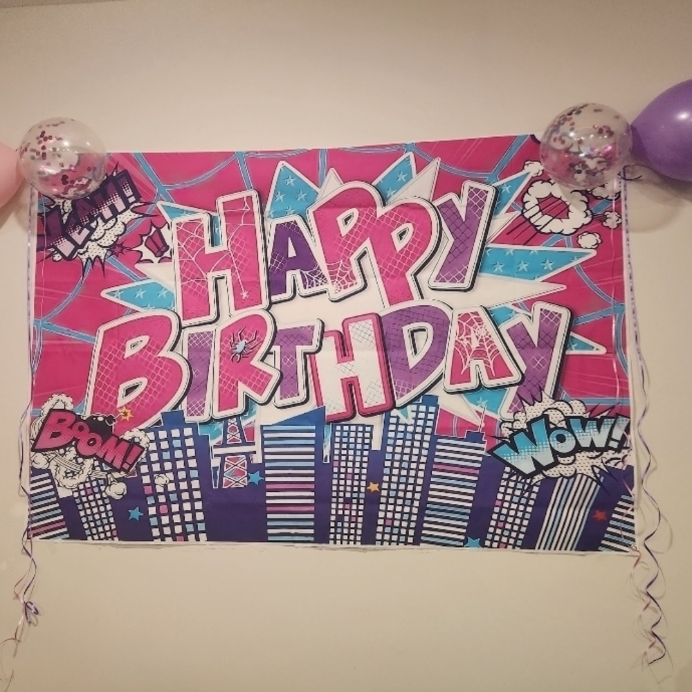 Colorful Comic Style Happy Birthday Banner
